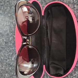 Juicy Couture Dark Brown Sunglasses with Pink Case